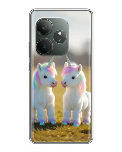 Чехол для RealMe Neo7 с картинкой «Пара единорогов» Чехол для RealMe Neo7 с картинкой «Пара единорогов»
