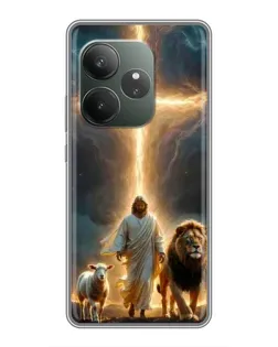 Чехол для RealMe Neo7 с картинкой «Лев Иуды и Свет» Чехол для RealMe Neo7 с картинкой «Лев Иуды и Свет»