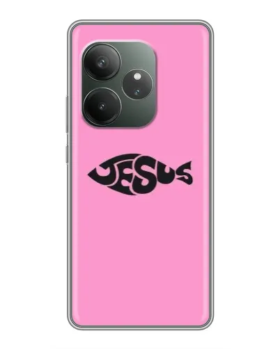 Чехол для RealMe Neo7 с картинкой «Розовый символ Jesus» Чехол для RealMe Neo7 с картинкой «Розовый символ Jesus»