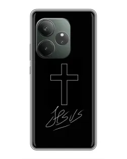 Чехол для RealMe Neo7 с картинкой «Графический крест Jesus» Чехол для RealMe Neo7 с картинкой «Графический крест Jesus»