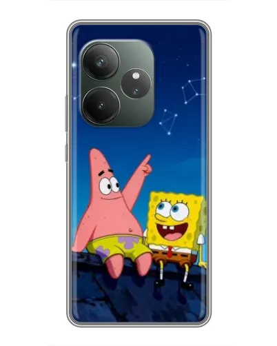 Чехол для RealMe Neo7 с картинкой «Губка Боб и Патрик ночью» Чехол для RealMe Neo7 с картинкой «Губка Боб и Патрик ночью»