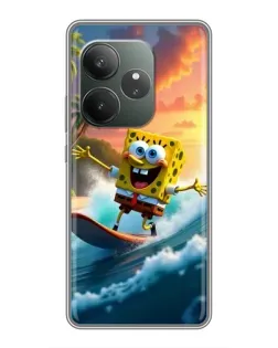 Чехол для RealMe Neo7 с картинкой «Губка Боб серфингист» Чехол для RealMe Neo7 с картинкой «Губка Боб серфингист»