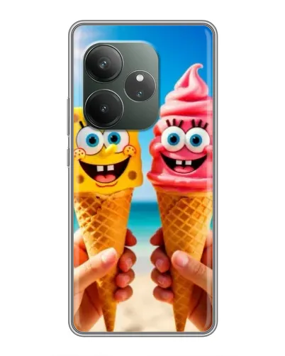 Чехол для RealMe Neo7 с картинкой «Спанч Боб мороженое» Чехол для RealMe Neo7 с картинкой «Спанч Боб мороженое»