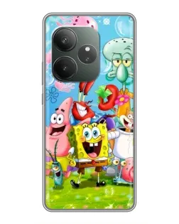 Чехол для RealMe Neo7 с картинкой «Губка Боб и друзья» Чехол для RealMe Neo7 с картинкой «Губка Боб и друзья»