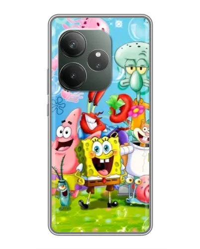 Чехол для RealMe Neo7 с картинкой «Губка Боб и друзья» Чехол для RealMe Neo7 с картинкой «Губка Боб и друзья»