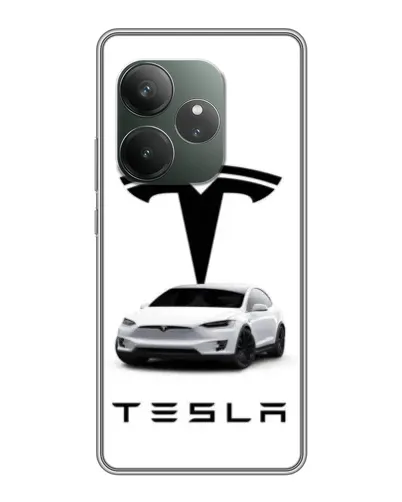 Чехол для RealMe Neo7 с картинкой «Tesla White Style» Чехол для RealMe Neo7 с картинкой «Tesla White Style»