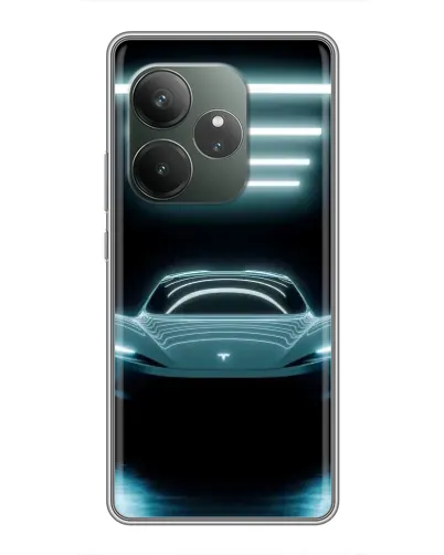 Чехол для RealMe Neo7 с картинкой «Tesla в неоне» Чехол для RealMe Neo7 с картинкой «Tesla в неоне»
