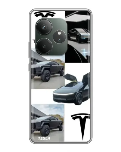 Чехол для RealMe Neo7 с картинкой «Коллаж Cybertruck Tesla» Чехол для RealMe Neo7 с картинкой «Коллаж Cybertruck Tesla»
