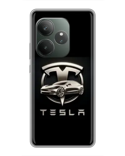 Чехол для RealMe Neo7 с картинкой «Tesla — серебристое авто» Чехол для RealMe Neo7 с картинкой «Tesla — серебристое авто»