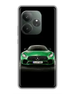Чехол для RealMe Neo7 с картинкой «Mercedes — неоновый лого»