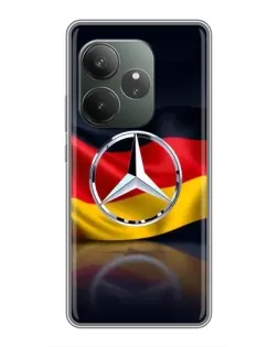 Чехол для RealMe Neo7 с картинкой «Mercedes — флаг Германии»