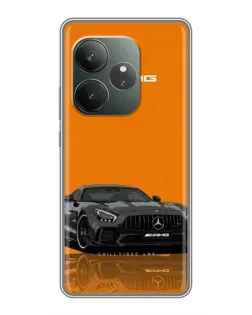 Чехол для RealMe Neo7 с картинкой «Оранжевый Mercedes AMG»