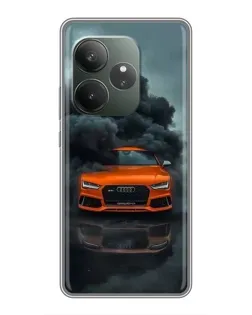 Чехол для RealMe Neo7 с картинкой «Audi в облаках дыма»
