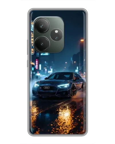Чехол для RealMe Neo7 с картинкой «Ночной город и Audi» Чехол для RealMe Neo7 с картинкой «Ночной город и Audi»