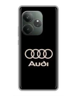 Чехол для RealMe Neo7 с картинкой «Audi — золотой логотип»