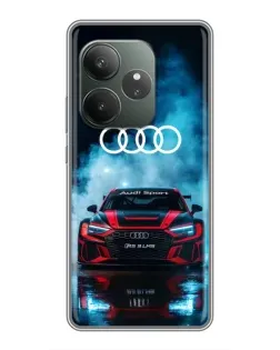Чехол для RealMe Neo7 с картинкой «Audi Sport — неон»