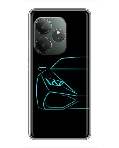 Чехол для RealMe Neo7 с картинкой «Голубой силуэт Lamborghini» Чехол для RealMe Neo7 с картинкой «Голубой силуэт Lamborghini»