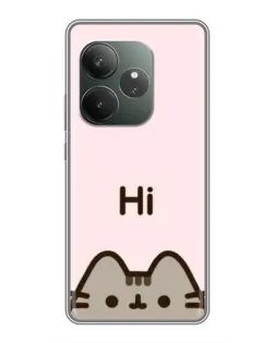Чехол для RealMe Neo7 с картинкой «Пушин говорит Hi»