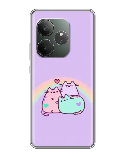 Чехол для RealMe Neo7 с картинкой «Радужные Пушины»