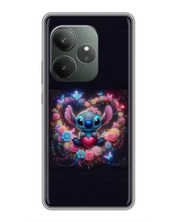 Чехол для RealMe Neo7 с картинкой «Stitch в цветах» Чехол для RealMe Neo7 с картинкой «Stitch в цветах»