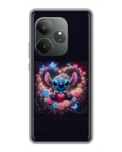 Чехол для RealMe Neo7 с картинкой «Stitch в цветах» Чехол для RealMe Neo7 с картинкой «Stitch в цветах»