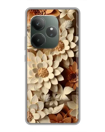 Чехол для RealMe Neo7 с картинкой «Бежевый флористический декор» Чехол для RealMe Neo7 с картинкой «Бежевый флористический декор»