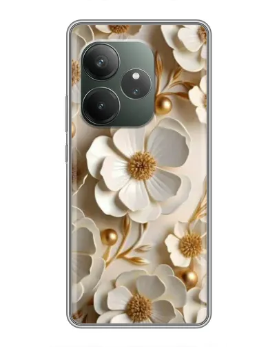 Чехол для RealMe Neo7 с картинкой «Белие бумажние цвети» Чехол для RealMe Neo7 с картинкой «Белие бумажние цвети»