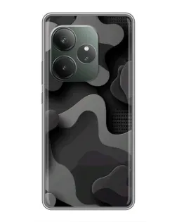 Чехол для RealMe Neo7 с картинкой «Темный абстрактный камуфляж» Чехол для RealMe Neo7 с картинкой «Темный абстрактный камуфляж»
