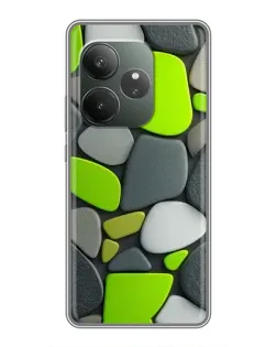 Чехол для RealMe Neo7 с картинкой «Яркая неоновая галька»