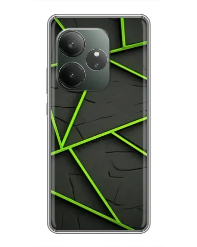 Чехол для RealMe Neo7 с картинкой «Зеленые геометрические линии» Чехол для RealMe Neo7 с картинкой «Зеленые геометрические линии»