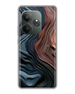 Чехол для RealMe Neo7 с картинкой «Цветные волны каньона»