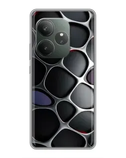 Чехол для RealMe Neo7 с картинкой «Объемная темная решетка»