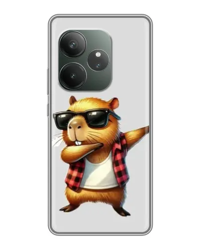 Чехол для RealMe Neo7 с картинкой «Капибара рэпер даб» Чехол для RealMe Neo7 с картинкой «Капибара рэпер даб»