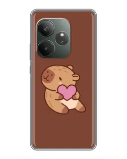 Чехол для RealMe Neo7 с картинкой «Капибара с сердцем»