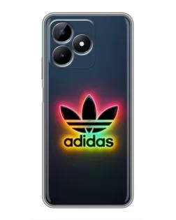 Чехол для Realme Note 50 с картинкой «Неоновый Adidas»
