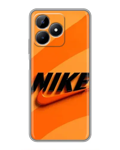 Чехол для Realme Note 50 с картинкой «Оранжевый драйв Nike»