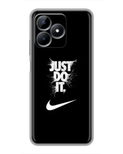Чехол для Realme Note 50 с картинкой «Текстовый принт Nike»