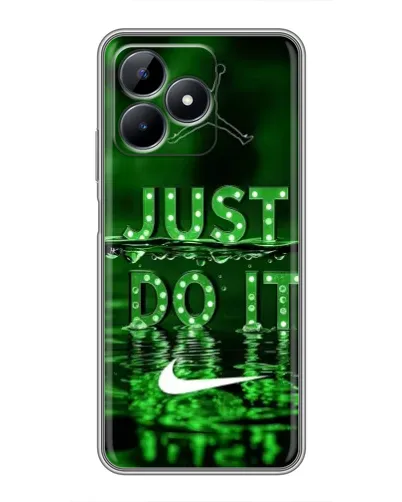 Чехол для Realme Note 50 с картинкой «Зеленый неоновый Nike»