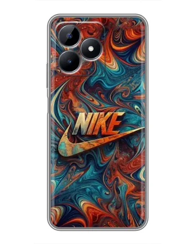 Чехол для Realme Note 50 с картинкой «Nike в абстракции»