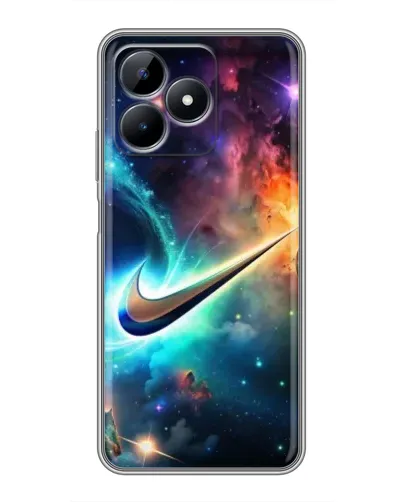 Чехол для Realme Note 50 с картинкой «Космический Nike Swoosh»