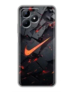 Чехол для Realme Note 50 с картинкой «Nike — эффект разломов» Чехол для Realme Note 50 с картинкой «Nike — эффект разломов»