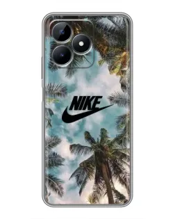 Чехол для Realme Note 50 с картинкой «Тропический принт Nike» Чехол для Realme Note 50 с картинкой «Тропический принт Nike»