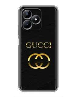 Чехол для Realme Note 50 с картинкой «Золотой логотип Gucci»