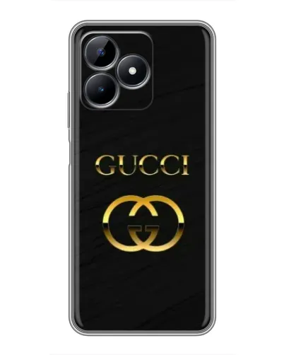 Чохол для Realme Note 50 з картинкою «Золотий логотип Gucci»