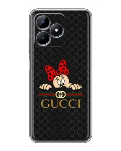 Чохол для Realme Note 50 з картинкою «Мінні Маус Gucci — чорний»