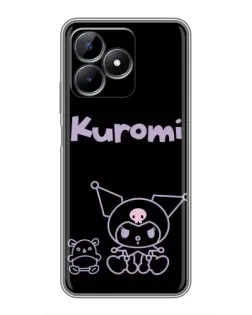 Чохол для Realme Note 50 з картинкою «Kuromi — чорний мінімалізм»