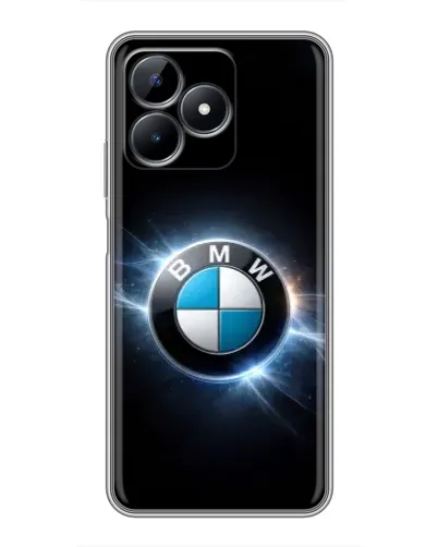 Чохол для Realme Note 50 з картинкою «BMW — неонове сяйво»