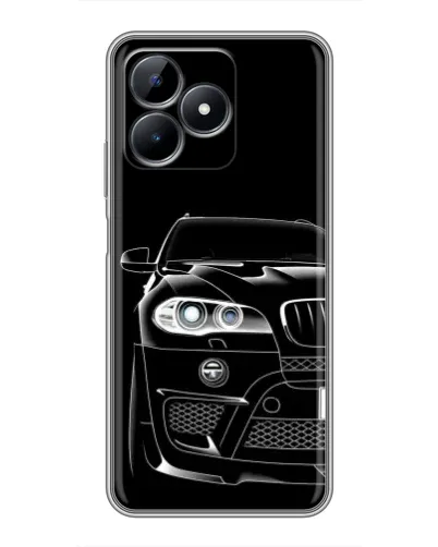 Чохол для Realme Note 50 з картинкою «Темний силует BMW»