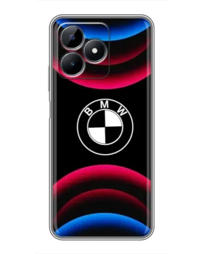 Чохол для Realme Note 50 з картинкою «Логотип BMW та неонові дуги»
