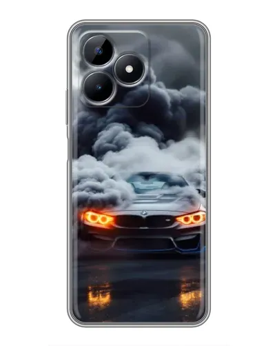 Чохол для Realme Note 50 з картинкою «BMW у диму»